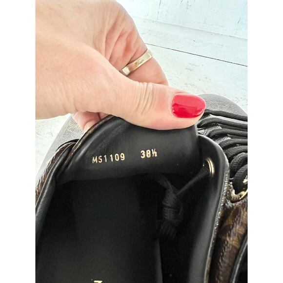 Louis Vuitton Frontrow Monogram Canvas Low Top Sneakers Brown Women's 38.5 / 8 - Picture 12 of 16